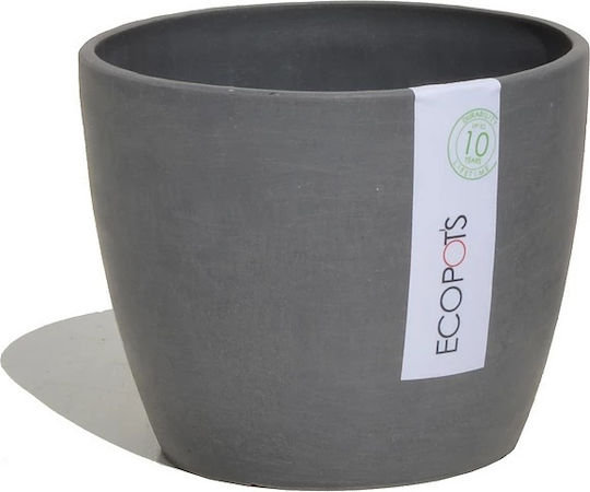 Ecopots Stockholm Grey 16x12.5cm Planter Plastic Gray 16x16x12.5cm.