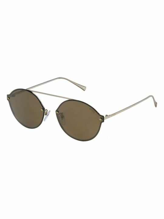 Sting Sunglasses with Black Metal Frame and Brown Polarized Lens SST191 300G