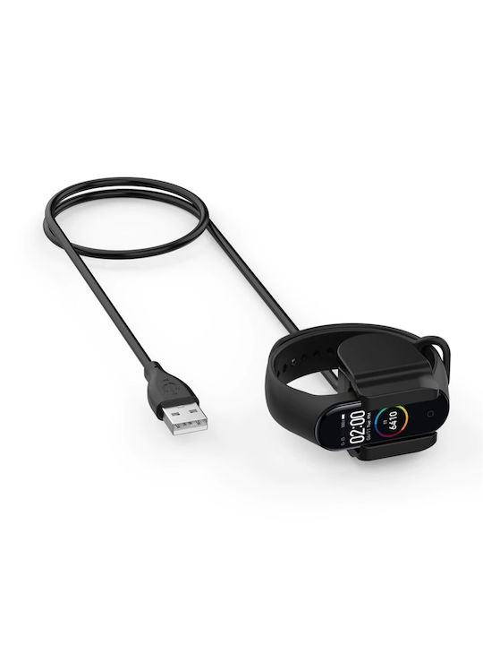 USB Charging Cable Clip Зарядно за Mi Band 3/Mi Smart Band 4 - Ми Банд 3/Ми Смарт Банд 4 Черен