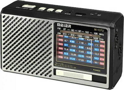 Meier M-137U Radio portabil Cu baterie cu USB Negru