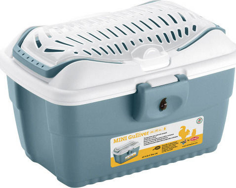 Stefanplast Mini Gulliver Κλουβί Τρωκτικού Κλουβί Μεταφοράς Μικρών Ζώων Λευκό/Μπλε 40x30x24εκ. 40x30x24cm