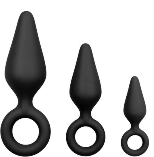 Easytoys Pointy Πρωκτικές Σφήνες Σετ Μαύρες 3τμχ