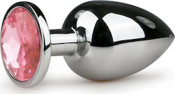 Easytoys Metal Plug Anal Argintiu / Roz 9.5cm