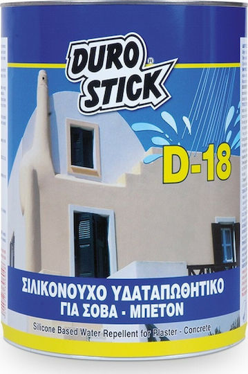 Durostick D-18 Βελτιωτικό Κονιαμάτων Σιλικονούχο Υδαταπωθητικό για Σοβά & Μπετόν 4L 4lt ΝΤ1804