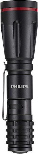 Philips Taschenlampe LED IPX4 mit maximaler Helligkeit 70lm 1000 Series Schwarz Schwarz