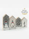 Parisis Christmas Wooden Figure inscription Gray