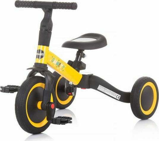 Chipolino Kids Tricycle Bicycle Smarty Convertible for 12+ Months Yellow