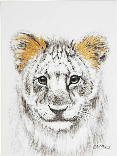 Childhome Παιδικός Πίνακας Lion Gold 30x40εκ.