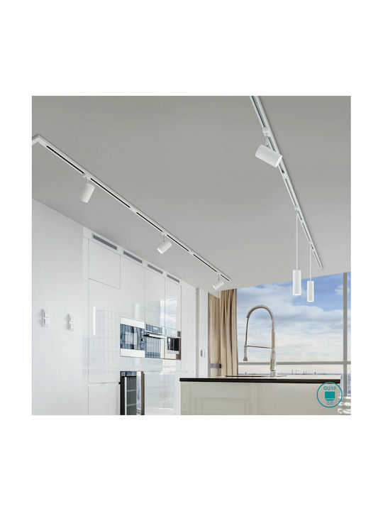Trio Lighting Κρεμαστό Φωτιστικό Ασημί Ράγα με ...