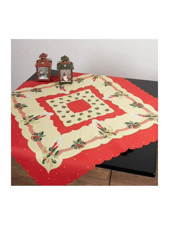 Silk Fashion Christmas Fabric Tablecloth Ornament L90xW90cm