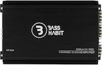 Bass Habit Ενισχυτής Αυτοκινήτου Play Power 65.4 4 Καναλιών (Κλάση A/B)