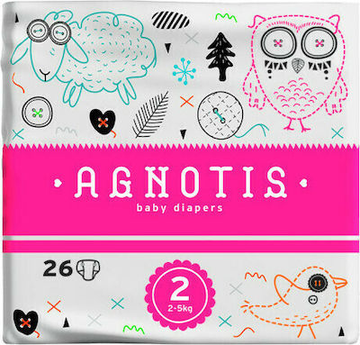 Agnotis Baby Πάνες με Αυτοκόλλητο No. 2 για 2-5kg 26τμχ