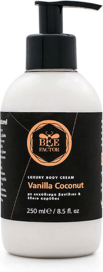Bee Factor Vanilla Coconut Feuchtigkeitsspendende Creme Körperpflege mit Duft Vanille 250ml
