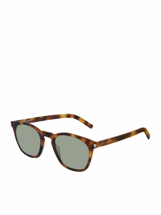 Ysl Men's Sunglasses with Brown Tartaruga Plast...