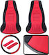Car Seat Back Set 2pcs Polyester Red