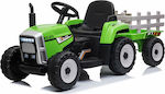 Kids Foot-to-Floor Ride On Tractor with Trailer Green