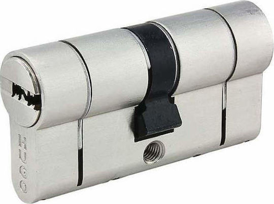 Hugo Locks Lock Cylinder Security GR 3.5S 80mm (40-40) with 5 Keys Silver
