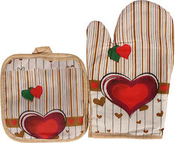 Keskor Ofenhandschuh und Topflappen-Set Stoff i...