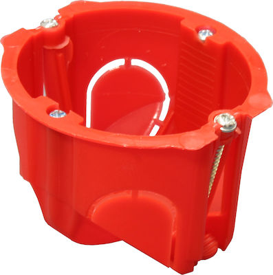 Χαραλαμπίδης Χωνευτό Ηλεκτρολογικό Κουτί για Γυψοσανίδα Διακόπτη σε Κόκκινο Χρώμα 61301