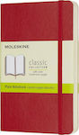 Moleskine Notizbuch mit leeren Seiten und Gummiband Rot