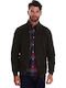 Men's Knitted Cardigan Seaweed