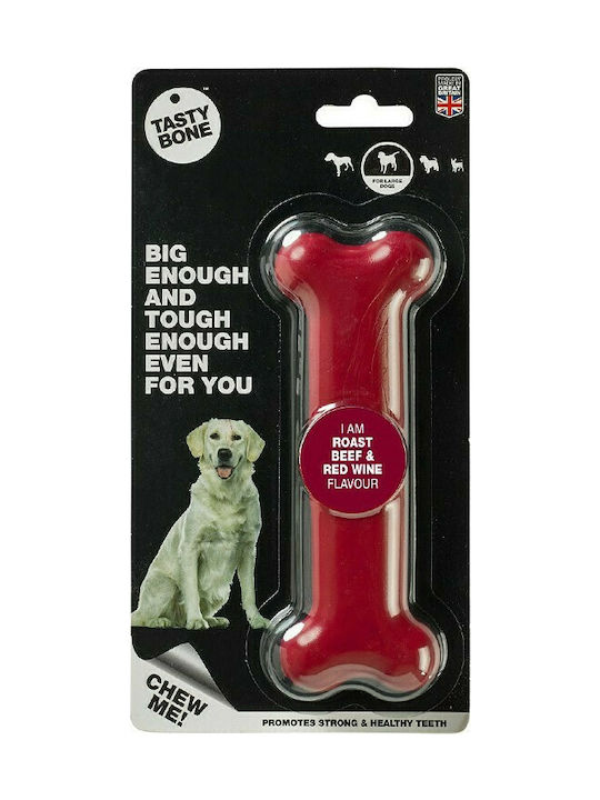 Tasty Bone Dog Toy Bone Large Red 17cm