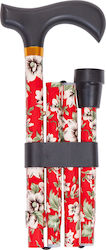 Mobiak Red Flower Walking Stick Multicolour 0809259