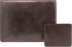 Tuscany Leather Сет за бюро със сумен Тъмно кафяв Καφέ Σκούρο 2бр