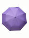 Windproof mini 3-fold automatic umbrella 55cm, fiberglass frame - solid Purple