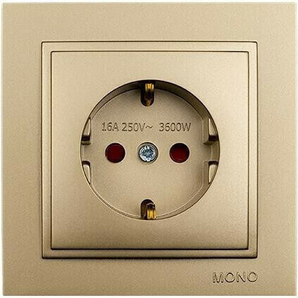 Mono Electric Despina Single Walled Power Socket Beige