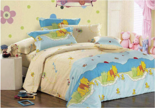 Beboulino Бебешка Долна Калъфка Winnie the Pooh Многоцветен 110x150см.