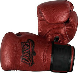 Danger Cobra Muay Thai Synthetic Leather Boxing Competition Gloves Red