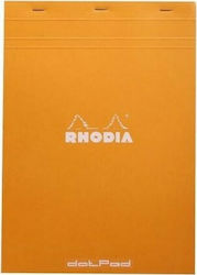 Rhodia Notebook Block 80 Sheets A4 with Blank Pages Orange 19558C