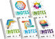 Skag High Notes No4 Notebook Spiral 60 Sheets A5 Ruled Multicolour (Μiscellaneous Designs)