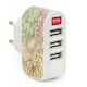 Legami Milano Зарядно без кабел с 3 USB-A порта Многоцветен (WACH2000)