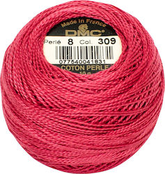 DMC Cotton Perle No8 Βαμβακερή Κλωστή σε Φούξια χρώμα