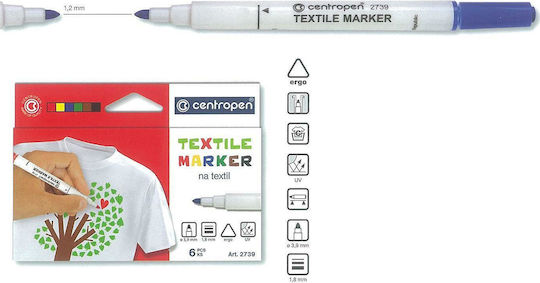 Centropen Set Marker for Fabric 6Stück 6
