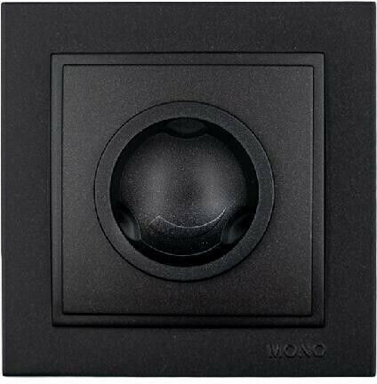 Mono Electric Despina Metallic Comutator Încastrat Dimmer Cu Ramă LED Rotativ 300W În Culoare Neagră