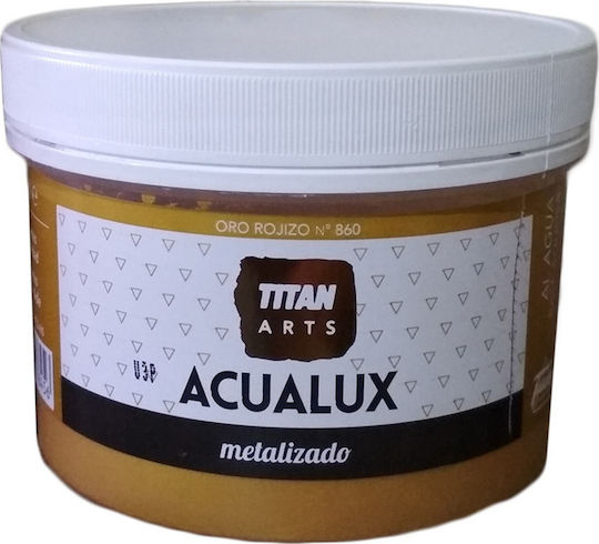 Titan Acualux Metal Liquid Craft Paint Gold for Wood Μεταλλικό Oro Rojizo No860 250ml