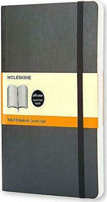 Moleskine Caiet Cu dungi cu Elastic Negru QP616EN