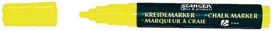 Stanger Chalk Marker Μαρκαδόρος Κίτρινος Μαυροπίνακα Υγρής Κιμωλίας για Γυαλί