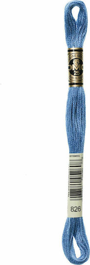 DMC Thread Embroidery Mouliné 117 Cotton in Blue color 8m Blue