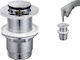 Viospiral Pop Up Brass Valve Sink with Output 32mm Silver 60-3300/S