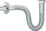 Viospiral Brass Siphon Sink Flexible with Output 32mm Silver