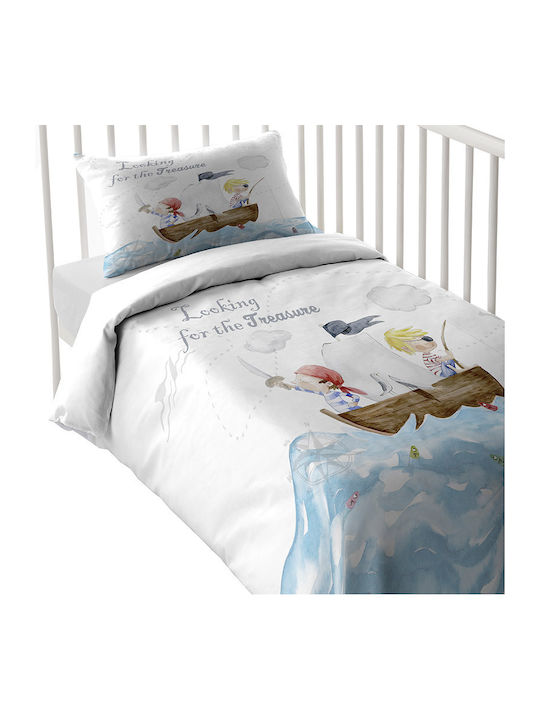 Anna Riska Baby Pillowcase Made of 100% Cotton Light Blue 30x40cm