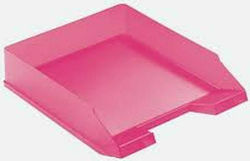 Herlitz Transparent Filing Tray Plastic Pink