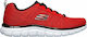 Skechers Track Moulton Herren Sportschuhe Laufen Rot