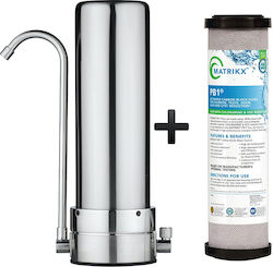 Eiger Countertop Water Filter System with Faucet with 10" Replacement Filter Matrikx PB1 0.5μm WF-SST-PB1