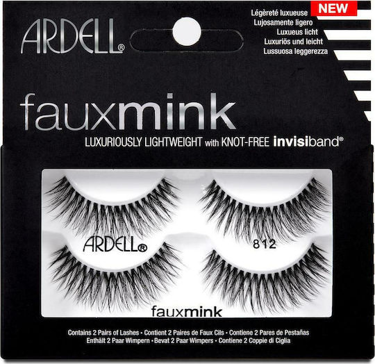 Ardell Faux Mink False Lashes in Black color 812 2pcs