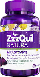 ZzzQuil Natura Συμπλήρωμα Διατροφής με Μελατονίνη Supliment pentru somn 60 gume de mestecat Fructe de pădure